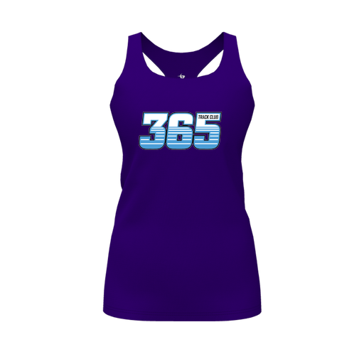 [FT0TRBPP-FYS-LOGO2] Decker Racerback Tank Top (Female Youth S, Purple, Logo 2)