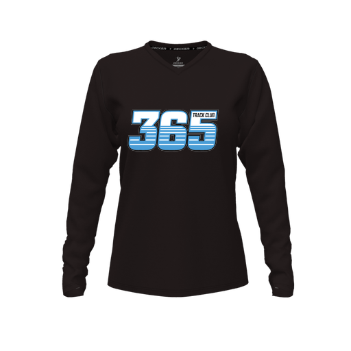 [FTLVCFBK-FYXS-LOGO2] Comfort T-Shirt (Female Youth XS, Black, V Neck, Logo 2, Long Sleeve)
