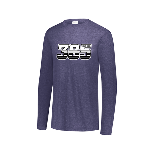 [FTLCUBNV-AXS-LOGO1] Decker Men's Tri-Blend T-Shirt - Long Sleeve (Adult XS, Navy, Logo 1)