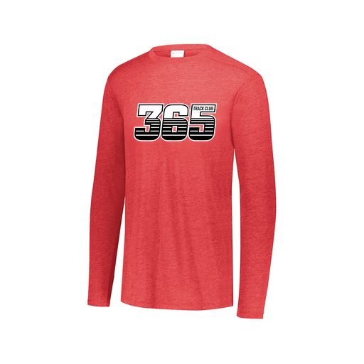 [FTLCUBRD-AXS-LOGO1] Decker Men's Tri-Blend T-Shirt - Long Sleeve (Adult XS, Red, Logo 1)