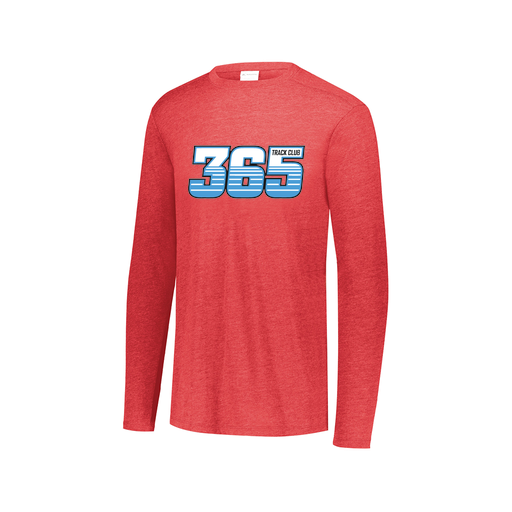 [FTLCUBRD-AXS-LOGO2] Decker Men's Tri-Blend T-Shirt - Long Sleeve (Adult XS, Red, Logo 2)