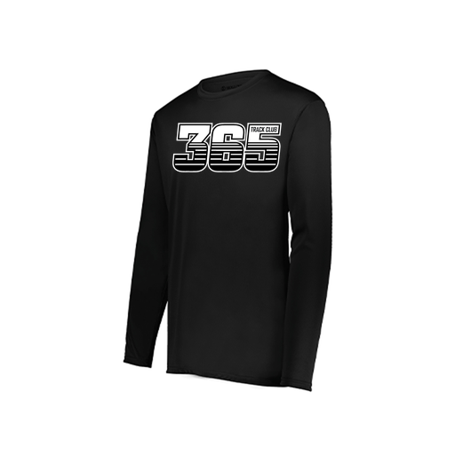 [222823.080.S-LOGO1] Youth LS Smooth Sport Shirt (Youth S, Black, Logo 1)