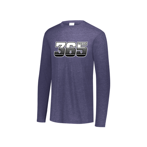 [FTLCUBNV-YS-LOGO1] Decker Youth Tri-Blend T-Shirt - Long Sleeve (Youth S, Navy, Logo 1)