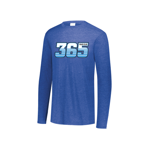 [FTLCUBRY-YS-LOGO2] Decker Youth Tri-Blend T-Shirt - Long Sleeve (Youth S, Royal, Logo 2)