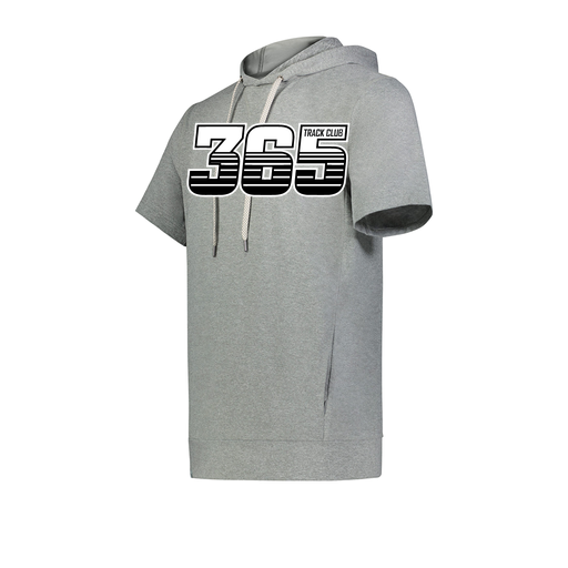 [222605-SIL-YS-LOGO1] YOUTH VENTURA SOFT KNIT SHORT SLEEVE HOODIE (Youth S, Silver, Logo 1)