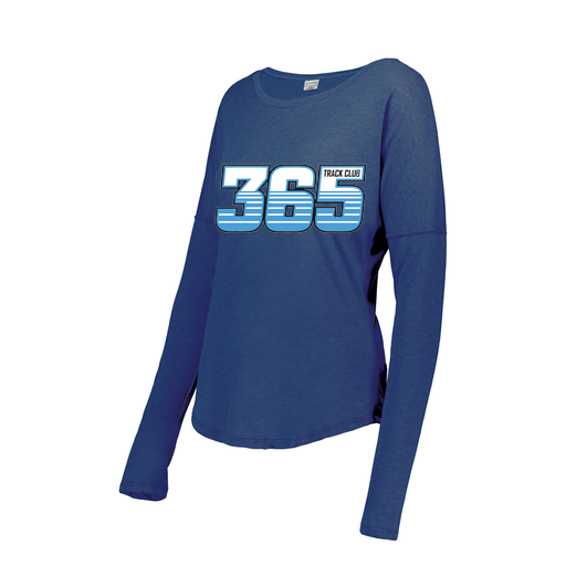 [FTLCUBRY-FAXS-LOGO2] Decker Women's Tri-Blend T-Shirt - Long Sleeve (Female Adult XS, Royal, Logo 2)