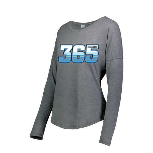 [FTLCUBGY-FAXS-LOGO2] Decker Women's Tri-Blend T-Shirt - Long Sleeve (Female Adult XS, Gray, Logo 2)